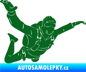 Samolepka Parašutista 004 pravá tmavě zelená