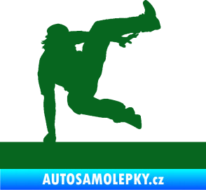 Samolepka Parkour 002 pravá tmavě zelená