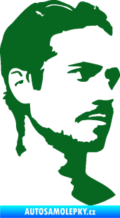 Samolepka Paul Walker 004 pravá tmavě zelená