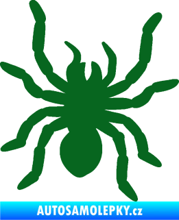 Samolepka Pavouk 014 pravá tmavě zelená