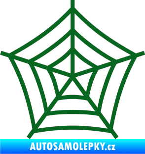 Samolepka Pavučina tmavě zelená
