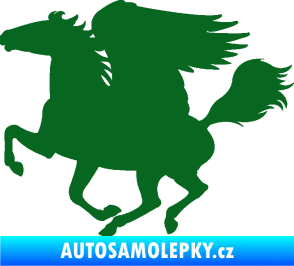 Samolepka Pegas 001 levá okřídlený kůň tmavě zelená