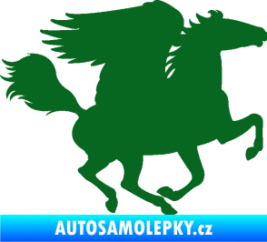Samolepka Pegas 001 pravá okřídlený kůň tmavě zelená