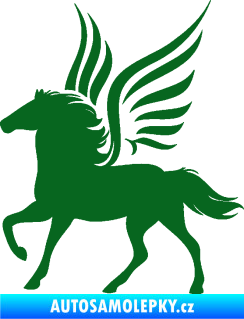 Samolepka Pegas 002 levá okřídlený kůň tmavě zelená