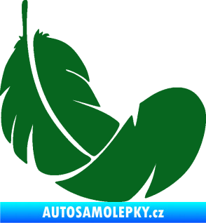 Samolepka Peříčko 008 pravá tmavě zelená