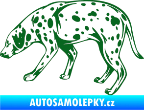 Samolepka Pes 001 levá Dalmatin tmavě zelená