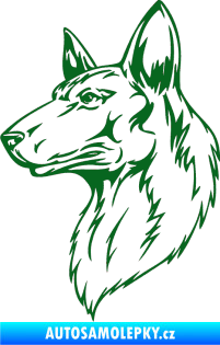 Samolepka Pes 019 levá tmavě zelená