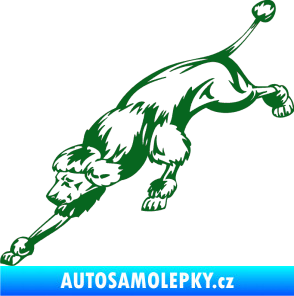 Samolepka Pes 022 levá Pudl tmavě zelená