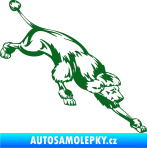 Samolepka Pes 022 pravá Pudl tmavě zelená