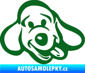 Samolepka Pes 078 pravá tmavě zelená
