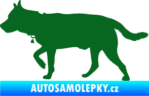 Samolepka Pes 121 levá německý ovčák tmavě zelená