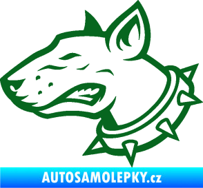 Samolepka Pes 167 levá pitbull tmavě zelená