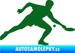 Samolepka Ping pong 001 pravá tmavě zelená