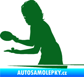 Samolepka Ping pong 005 levá tmavě zelená