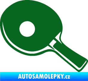 Samolepka Ping pong pálka levá tmavě zelená