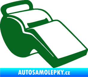 Samolepka Píšťalka 001 pravá tmavě zelená