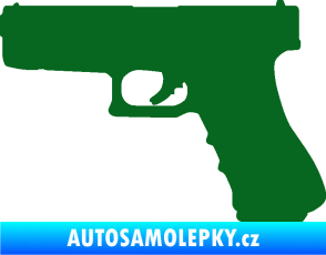Samolepka Pistole 001 levá tmavě zelená