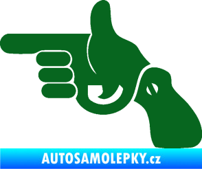 Samolepka Pistole 002 levá han gun tmavě zelená