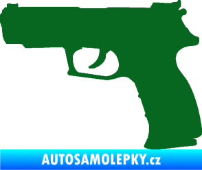 Samolepka Pistole 003 levá tmavě zelená