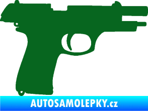 Samolepka Pistole 004 pravá tmavě zelená