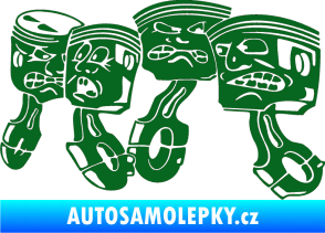 Samolepka Písty levá tmavě zelená