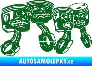 Samolepka Písty pravá tmavě zelená