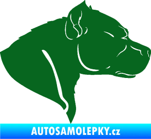 Samolepka Pitbull 004 pravá tmavě zelená