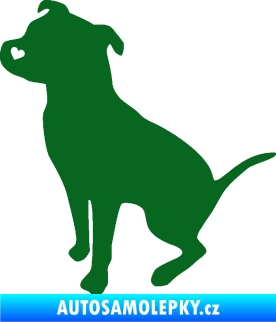 Samolepka Pitbull 005 levá tmavě zelená