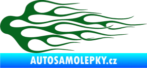 Samolepka Plameny 008 tmavě zelená