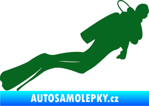 Samolepka Potápěč 005 pravá tmavě zelená