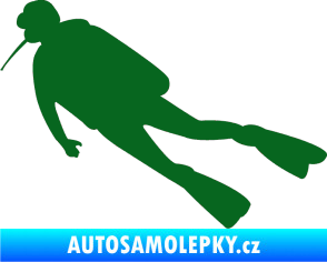 Samolepka Potápěč 006 levá tmavě zelená