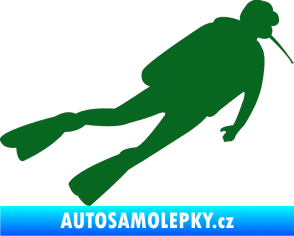 Samolepka Potápěč 006 pravá tmavě zelená