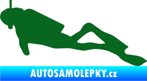 Samolepka Potápěč 009 levá tmavě zelená