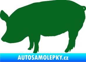 Samolepka Prase 001 levá tmavě zelená