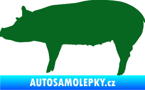 Samolepka Prase 002 levá tmavě zelená
