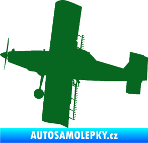 Samolepka Práškovací letoun Čmelák levá tmavě zelená