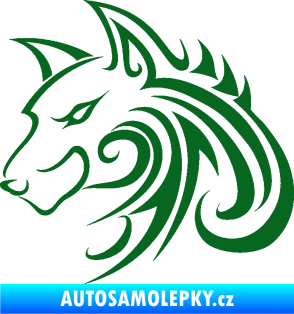Samolepka Predator tattoo 001 levá tmavě zelená