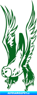 Samolepka Predators 019 levá sova tmavě zelená