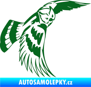 Samolepka Predators 081 pravá sova tmavě zelená