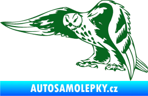 Samolepka Predators 094 levá sova tmavě zelená