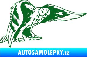 Samolepka Predators 094 pravá sova tmavě zelená