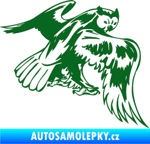 Samolepka Predators 100 pravá sova tmavě zelená