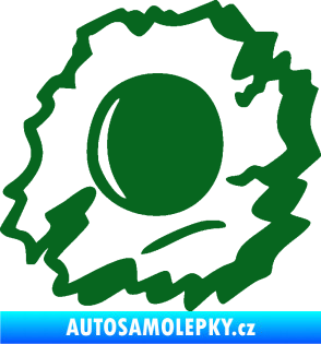 Samolepka Průstřel 002 levá tmavě zelená