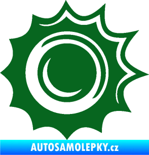 Samolepka Průstřel 003 levá tmavě zelená