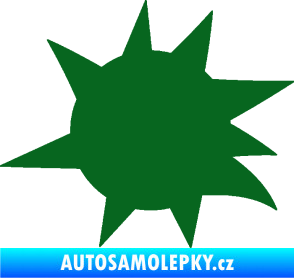 Samolepka Průstřel 004 levá tmavě zelená