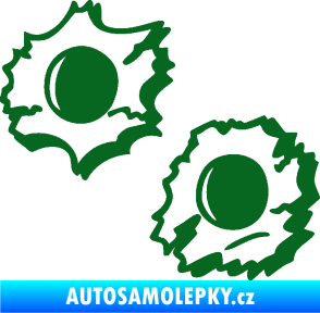 Samolepka Průstřely 001 levá tmavě zelená