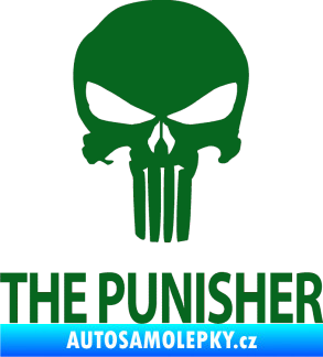 Samolepka Punisher 002 s nápisem tmavě zelená