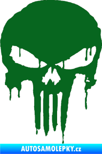 Samolepka Punisher 003 tmavě zelená