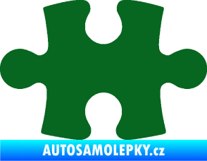Samolepka Puzzle 001 dílek tmavě zelená