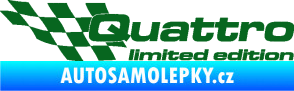 Samolepka Quattro limited edition levá tmavě zelená